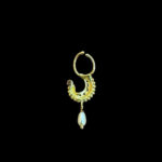 Dainty Crescent Gold & Pearl Nath