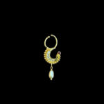 Dainty Crescent Gold & Pearl Nath
