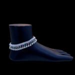 Playful Enamel & Bell Silver Anklets