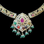 Regal Navaratna Antique Gold Necklace