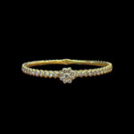 Dainty Rose Gold & Diamond Star Bangle