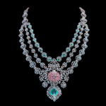 Regal Emerald & Pink Tourmaline Diamond Layered Necklace