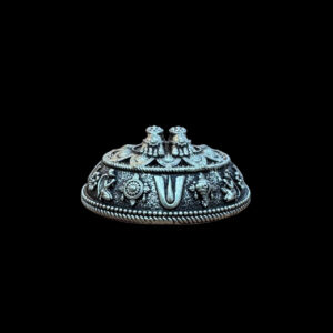 Ornate Lakshmi Charan Silver Ring
