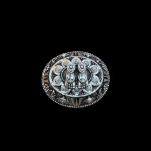 Ornate Lakshmi Charan Silver Ring