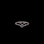 Dainty Diamond Bow Silver Ring