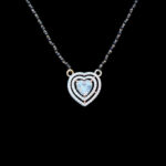 Radiant Diamond Heart Pendant Necklace