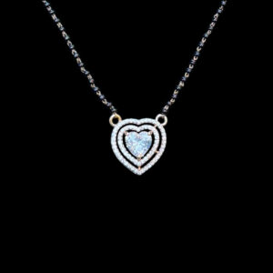 Radiant Diamond Heart Pendant Necklace