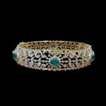 Regal Emerald & Diamond Gold Bangle II