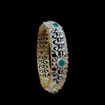 Regal Emerald & Diamond Gold Bangle II