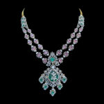 Regal Emerald & Pink Sapphire Diamond Necklace