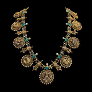 Divine Lakshmi Antique Gold Temple Necklace VI