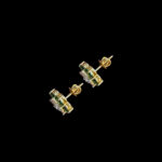 Regal Emerald & Diamond Floral Studs