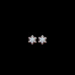 Radiant Diamond Star Floral Studs