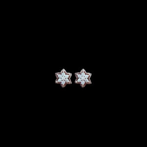 Radiant Diamond Star Floral Studs