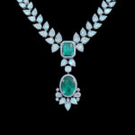Regal Emerald & Diamond White Gold Necklace
