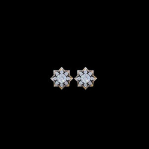 Radiant Diamond Star Stud Earrings
