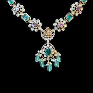 Ethereal Lakshmi Emerald & Diamond Necklace