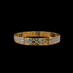 Ornate Gold & Diamond Bangle Pair
