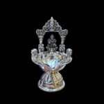 Divine Lakshmi Silver Temple Lamp