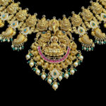 Divine Lakshmi Antique Gold Temple Necklace V