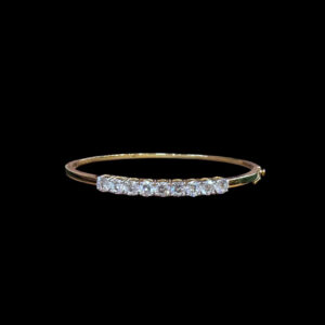 Radiant Rose Gold Diamond Bangle