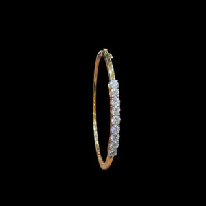 Radiant Rose Gold Diamond Bangle