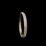 Elegant Greek Key Rose Gold Diamond Bangle