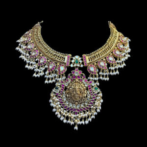 Divine Ganesha Antique Gold Temple Necklace II
