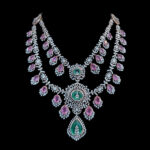 Grand Emerald & Pink Sapphire Diamond Necklace