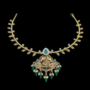 Divine Radha Krishna Antique Gold Necklace II