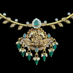 Divine Radha Krishna Antique Gold Necklace II