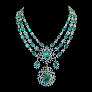 Regal Emerald & Diamond Layered Necklace