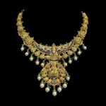 Divine Balaji & Lakshmi Antique Gold Temple Necklace