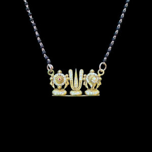 Divine Balaji Shankh Chakra Diamond Mangalsutra