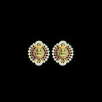 Divine Lakshmi Ruby & Diamond Stud Earrings