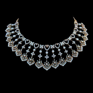 Grand Diamond Heart Cascade Necklace
