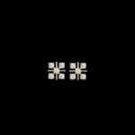 Dainty Diamond Cross Square Stud Earrings