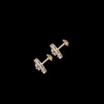 Graceful Diamond Floral Halo Stud Earrings