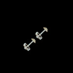 Elegant Diamond Nine-Stone Square Stud Earrings