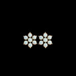 Radiant Rose Gold & Diamond Floral Stud Earrings