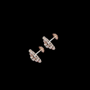 Elegant Emerald & Diamond Floral Stud Earrings