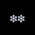 Dainty Diamond Floral Cluster Stud Earrings