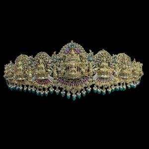 Divine Lakshmi Temple Antique Gold Hip Belt