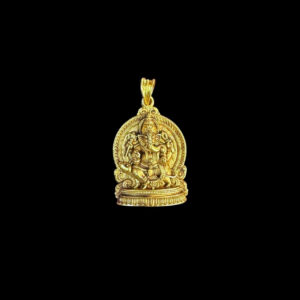 Divine Dancing Ganesha Gold Pendant