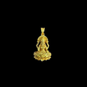 Divine Lakshmi Lotus Gold Pendant