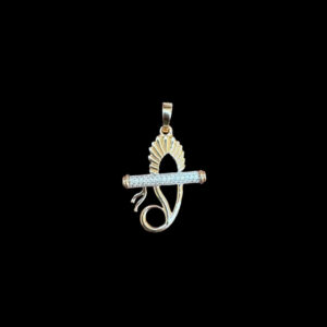 Divine Krishna Flute Gold Pendant