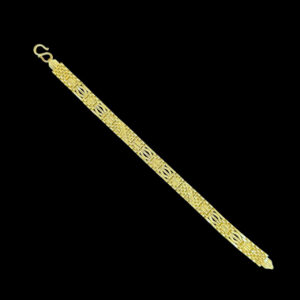 Ornate Gold Panel Link Bracelet