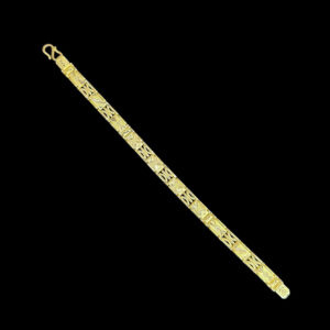 Classic Gold Engraved Plate Bracelet