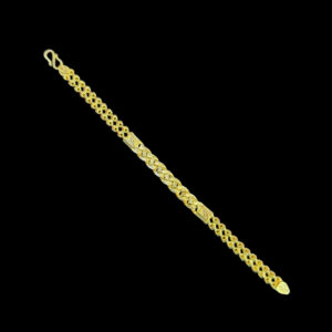 Regal Gold Textured Link Bracelet