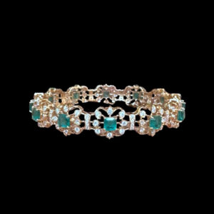 Radiant Emerald & Diamond Bangles Pair